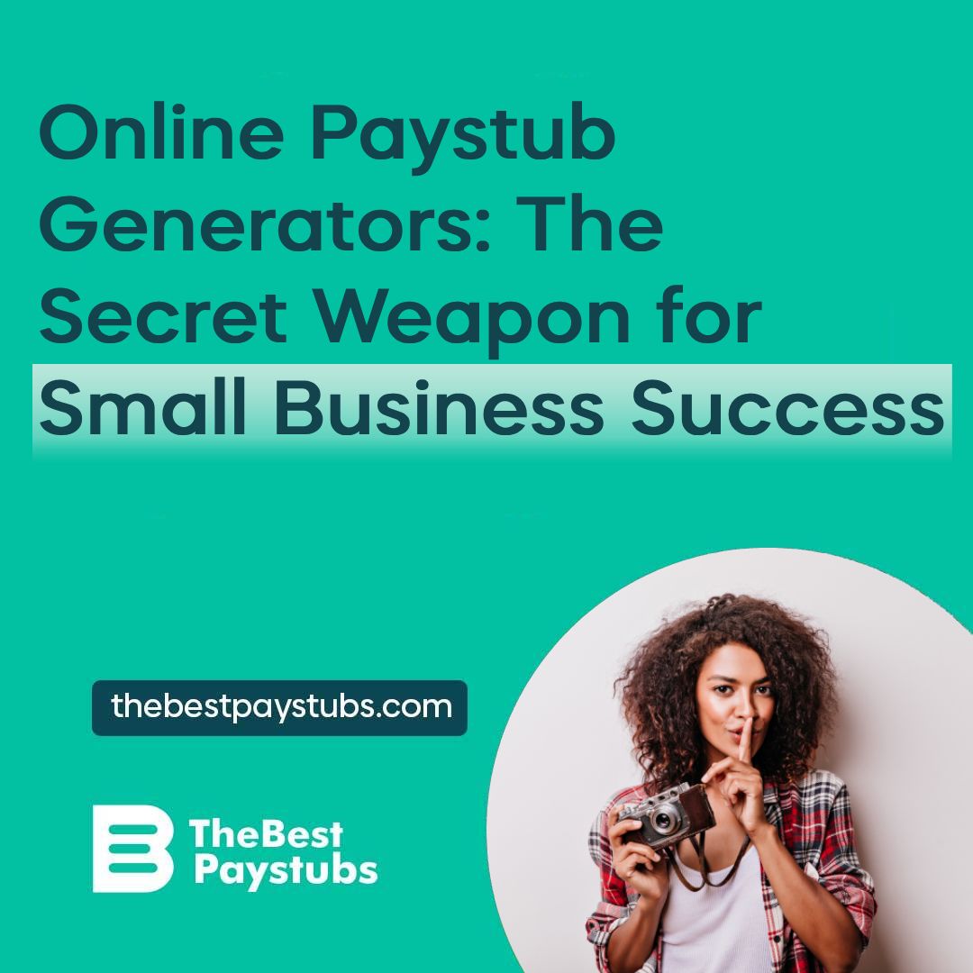 TheBestPaystubs's tweet photo. Looking to streamline your small business? 

Discover how online paystub generators can save time and reduce errors! 

https://t.co/Cn22xQMMwf 

#SmallBizSuccess #PayrollTech 💼 https://t.co/KXjZyf5kar