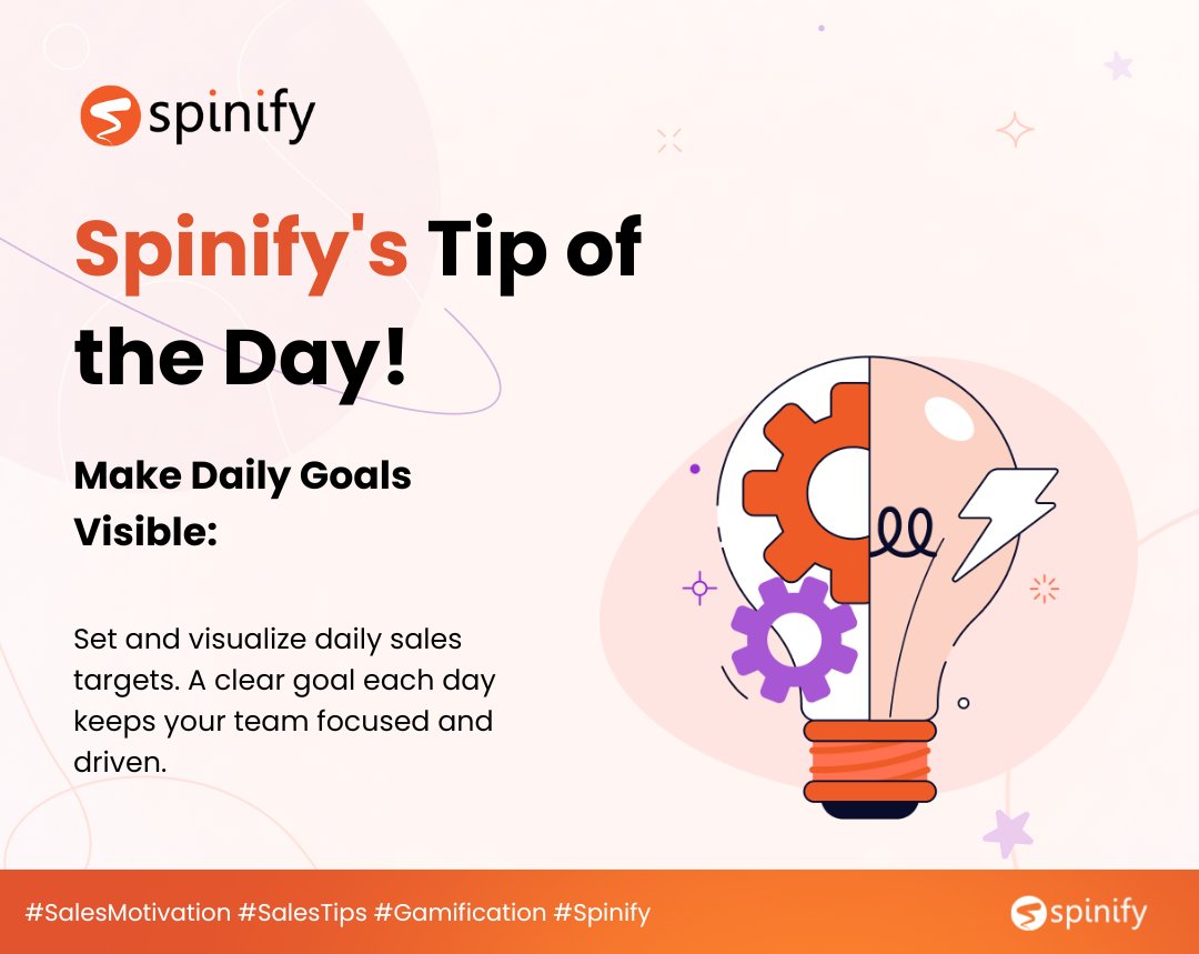 SpinifyApp's tweet image. 🎯 Keep your goals in sight and on track! Visibility is key to achieving your targets. Whether it’s on a dashboard, board, or screen, make sure your team’s objectives are always front and center. Ready to watch your goals turn into achievements? #GoalSetting #TrackSuccess