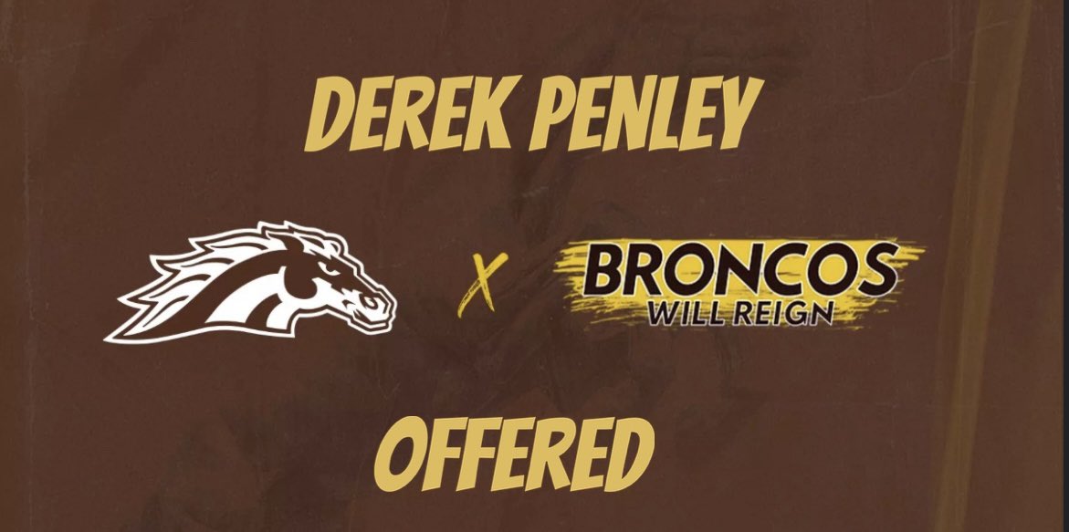 Derek Penley (@derekpenley_) on Twitter photo After talking to Coach <a href="/CoachReid_/">Jordan Reid</a> Blessed to receive my first Division 1 offer from Western Michigan University! Thank you to the coaches for believing in me. Grateful for my family, teammates, and coaches who’ve supported me along the way. The grind continues! 🏈🐴 #GoBroncos After talking to Coach <a href="/CoachReid_/">Jordan Reid</a> Blessed to receive my first Division 1 offer from Western Michigan University! Thank you to the coaches for believing in me. Grateful for my family, teammates, and coaches who’ve supported me along the way. The grind continues! 🏈🐴 #GoBroncos