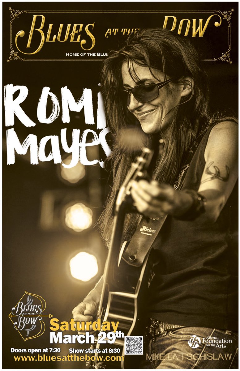 Blues at the Bow (@bluesatthebow) on Twitter photo Our final show of the 31st season ( Show 6 of 6 ) will be <a href="/mayesromi/">ROMI MAYES</a>
Concert will be on Saturday, March 29th. Doors open at 7:30
Concert starts at 8:30
Tickets available now at : bluesatthebow.com
See you there ! ✌️
(Poster by Grenner) Our final show of the 31st season ( Show 6 of 6 ) will be <a href="/mayesromi/">ROMI MAYES</a>
Concert will be on Saturday, March 29th. Doors open at 7:30
Concert starts at 8:30
Tickets available now at : bluesatthebow.com
See you there ! ✌️
(Poster by Grenner)
