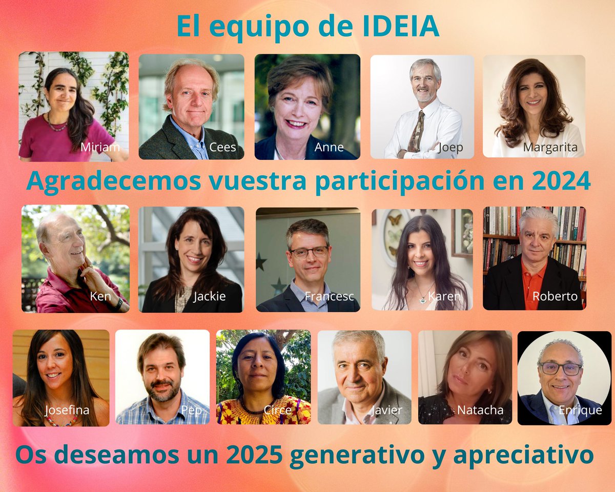 Gracias equipo d facilitadores maestros en #indagaciónapreciativa y a todos quienes participaron de nuestras cumbres, talleres, formaciones, acompañamiento #thinkingpartner Nuestros mejores deseos que 2025 sea generativo, apreciativo, seamos el cambio que deseamos ver en el mundo