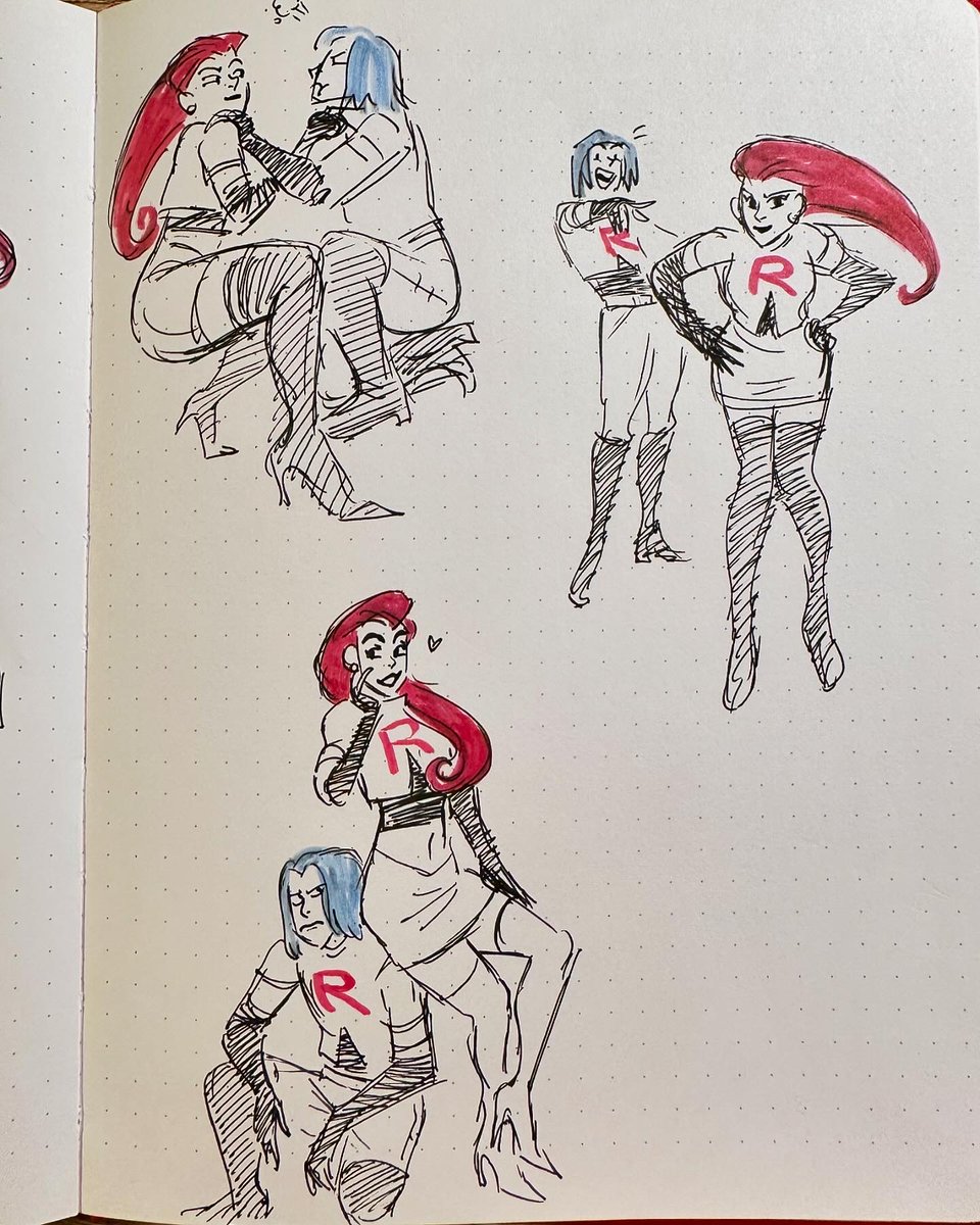 Super fun #TeamRocket figure drawing session with zeet_studio_sketch #pokemon #studies