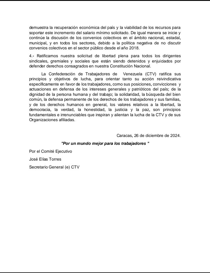 88 años de <a href="/SoyCTV/">CTV</a> y la #democracia. Este 26 de diciembre de 2024 conmemoramos el 88° Aniversario de la Confederación de Trabajadores de Venezuela (CTV)