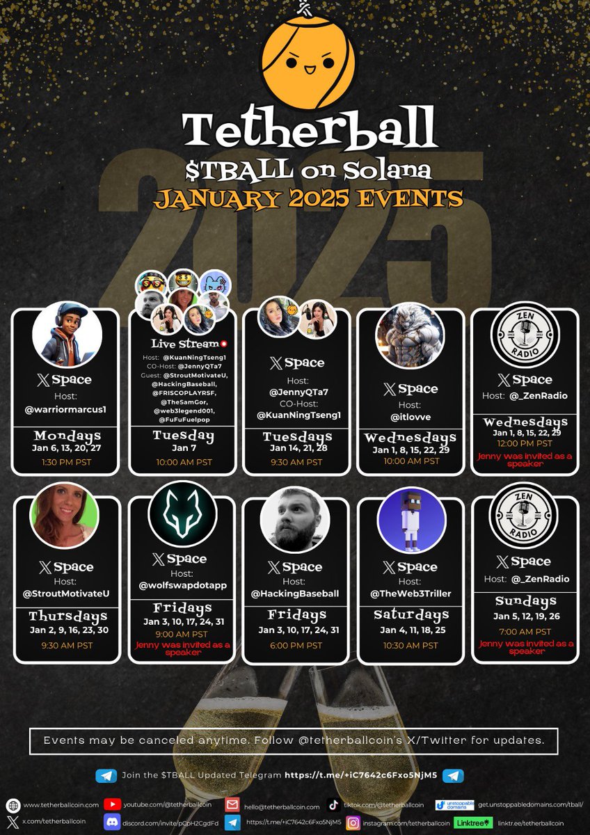 Web3NewbieIAm's tweet image. #tether to #tetherballCoin $TBALL @tetherballcoin 🏐🚀🌙