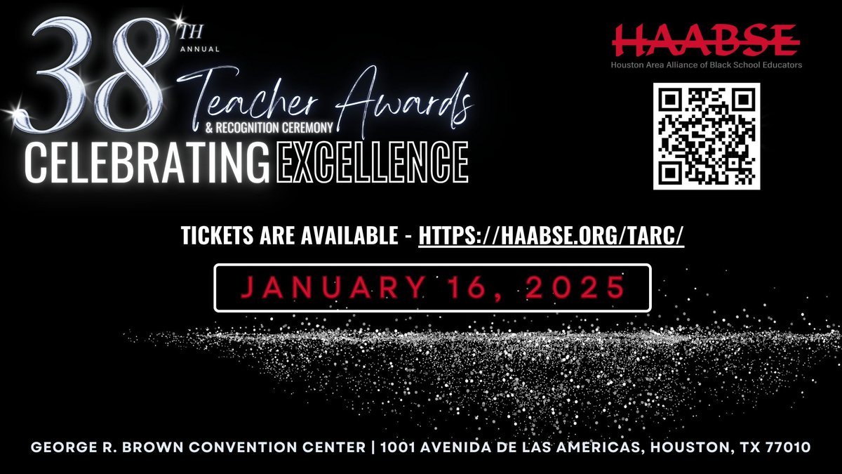 It's not too late to purchase tickets to the <a href="/HAABSE3/">HAABSE</a> Teacher Awards &amp; Recognition Ceremony on January 16, 2025. Join us as we celebrate those who make a difference every day in the field of education!🍎

#TeacherAppreciation #EducationMatters #CelebrateTeachers