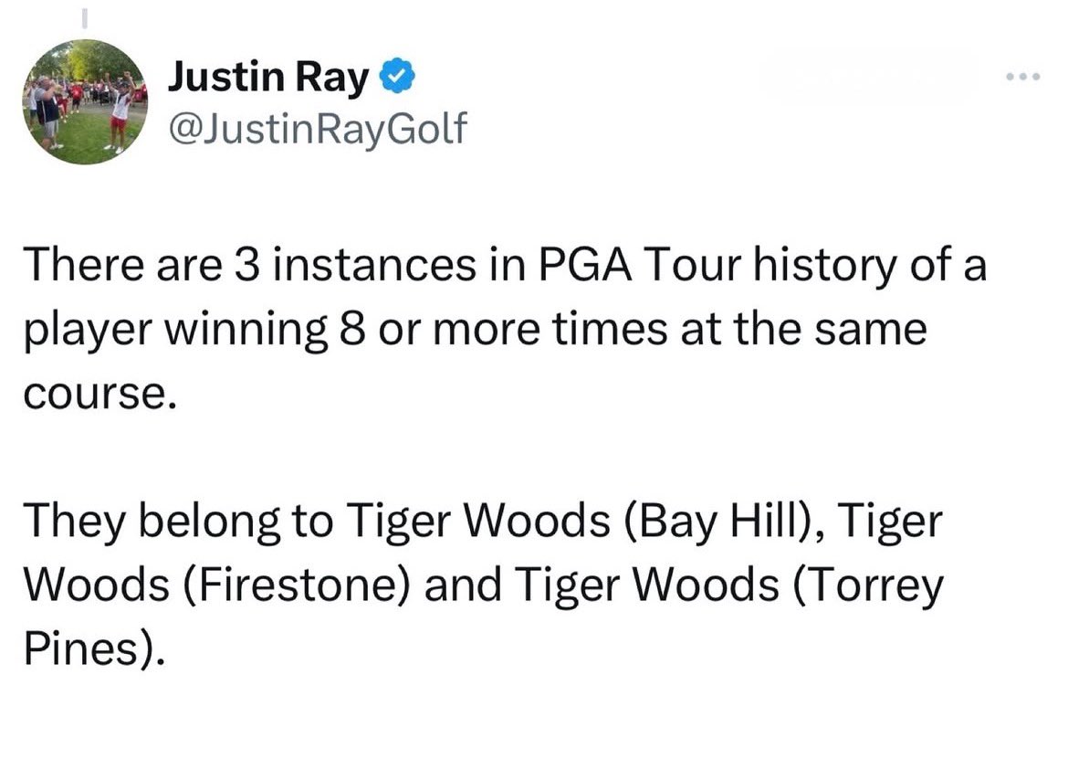 PGATUOR's tweet photo. Happy birthday to the 🐐 @TigerWoods 

Some insane Tiger stats: https://t.co/sGOagkYSKX
