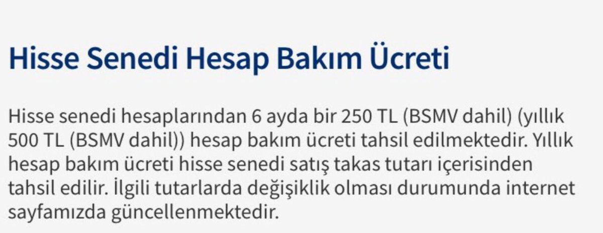 BOYKOT! <a href="/GarantiBBVA/">Garanti BBVA</a> <a href="/YapiKredi/">Yapı Kredi</a> 

Bu ülkede yaşamak her geçen gün zorlaşıyor! Neyin bakımı neyin ücreti! Yeni bir karar alınmazsa haftaiçi hisselerimi virmanlayıp aracı kurumlara geçireceğim.

Vergi + enflasyon kıskacında boğulmuşken bir de sizle mi uğraşacağız. YETER!

Sizleri