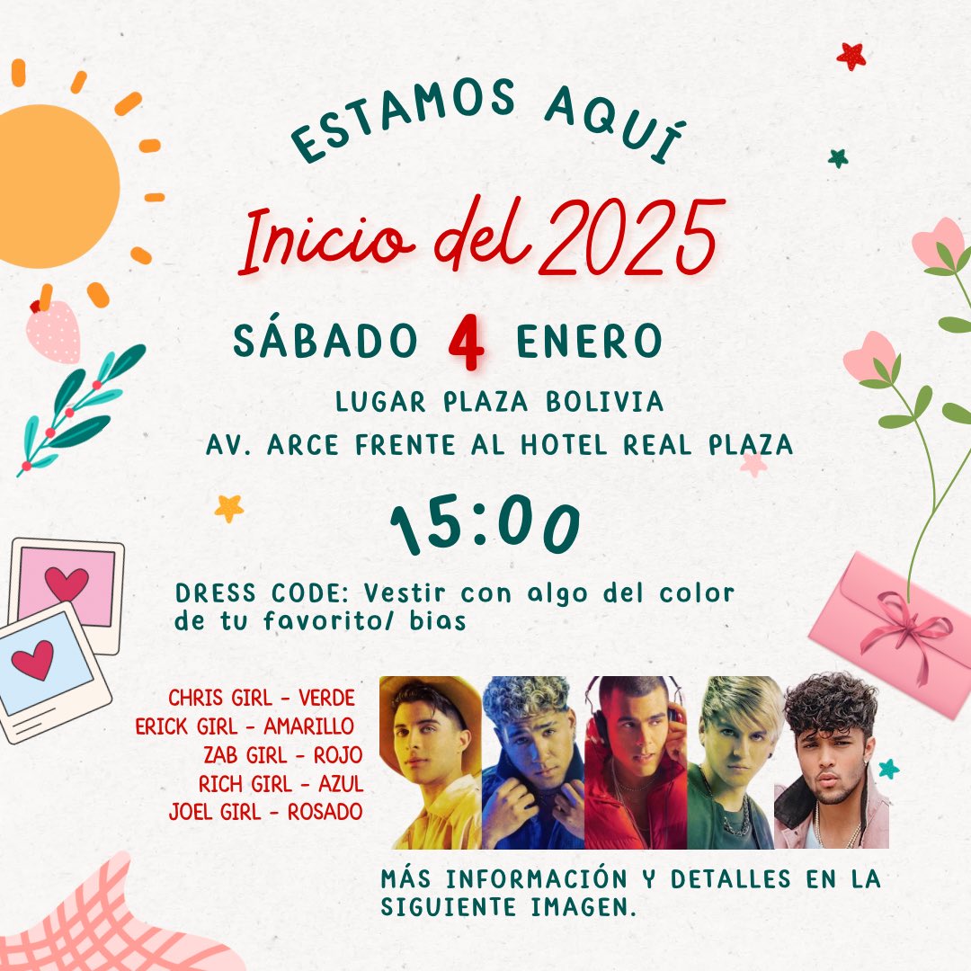 JDLBolivia's tweet image. ✨ Nos unimos a la actividad 
Lxs esperamxs el 4 de Enero

#JoelDeLeon #CNCO #Bolivia #LaPaz