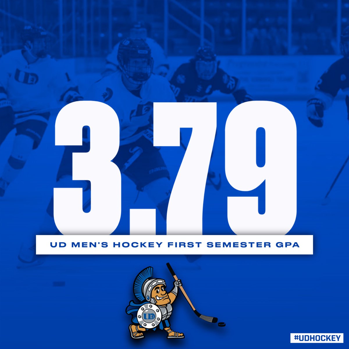ud_hockey's tweet image. Congrats to our guys for getting it done in the classroom this semester!