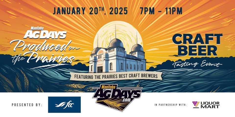 MYPrecisionAg's tweet image. We have 4 tickets for the Manitoba Ag Days Produced on the Prairies craft beer tasting event on Jan 20th to give away! 

1 sets of 2 tickets will be given away to the 2 winners.

To enter:

-Follow @MYPrecisionAg
-Like this post 
-Repost this post

For an extra entry comment what…