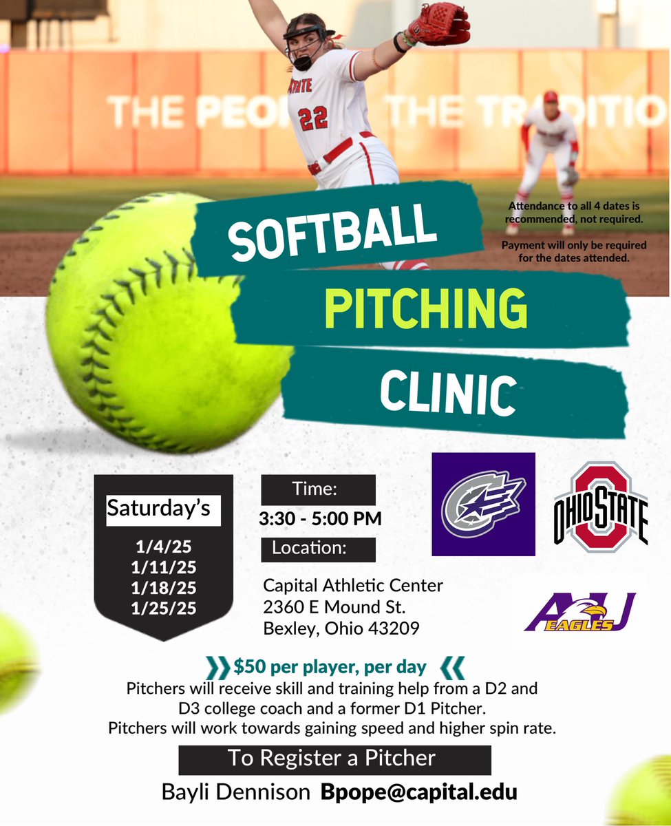 Winter Pitching Clinic! 
<a href="/AshlandUSball/">Ashland University Softball</a> 
<a href="/alliii_smith/">Allison Smith</a>