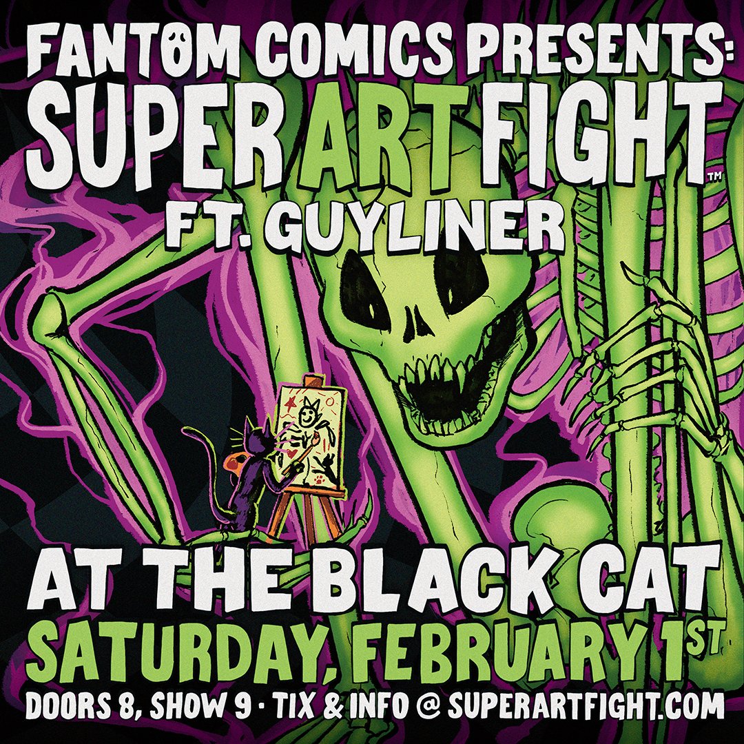 Black Cat (@blackcatdc) on Twitter photo Saturday, February 1st
<a href="/FantomComics/">Fantom Comics</a> presents: <a href="/SuperArtFight/">Super Art Fight</a>
Tickets are on sale now:
etix.com/ticket/p/73265… Saturday, February 1st
<a href="/FantomComics/">Fantom Comics</a> presents: <a href="/SuperArtFight/">Super Art Fight</a>
Tickets are on sale now:
etix.com/ticket/p/73265…