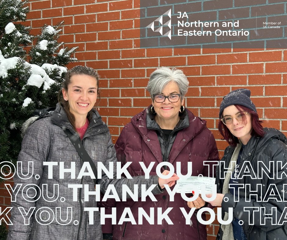 As we roll into the new year, we want to thank <a href="/RotaryWasaga/">Rotary Wasaga Beach</a>  whose $2600 donation from their Corvette Lottery will go to funding programs in Wasaga Beach schools. Pictured from left to right: Madison Rentner, Rotarian Elizabeth de Groot, and Mercedes Gidge.  #Changemakers #JANEO