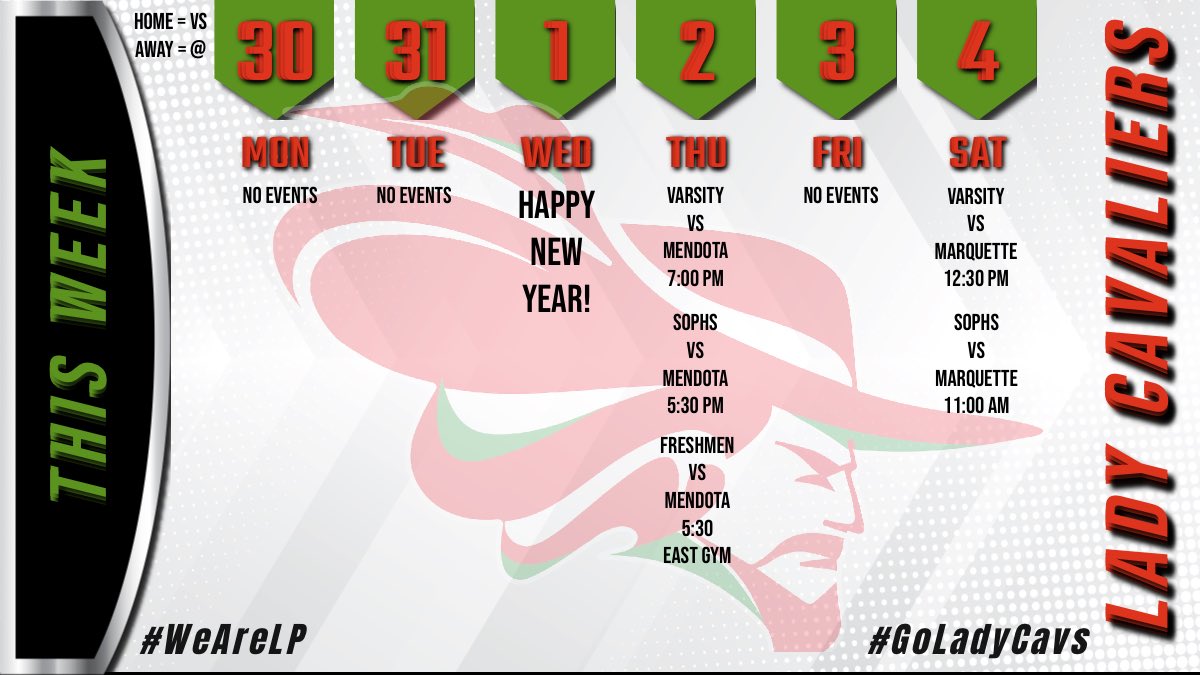First games of 2025 are on Thursday at home! #WeAreLP #GoLadyCavs