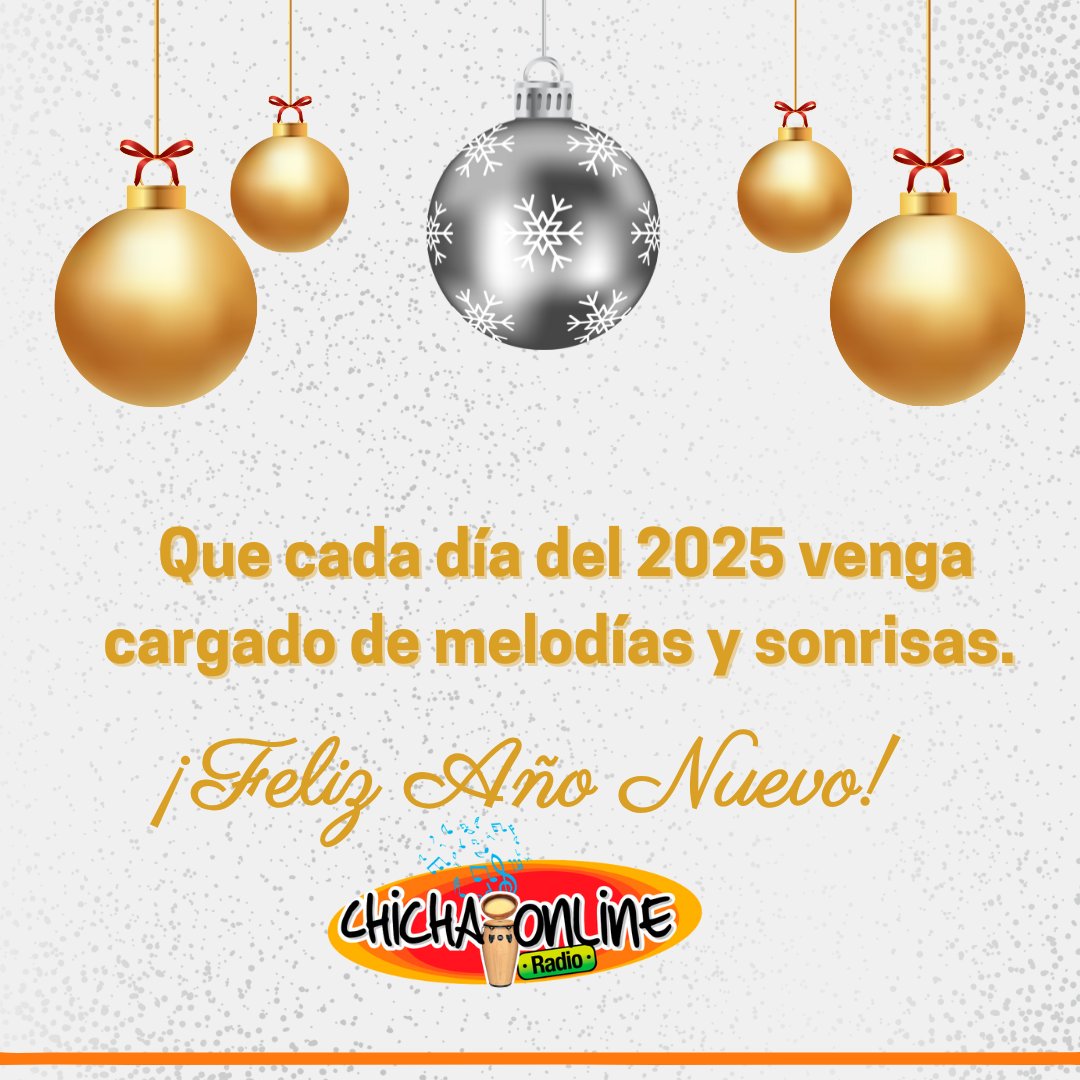 Que cada día del 2025 venga cargado de melodías y sonrisas. 
¡Feliz Año Nuevo!