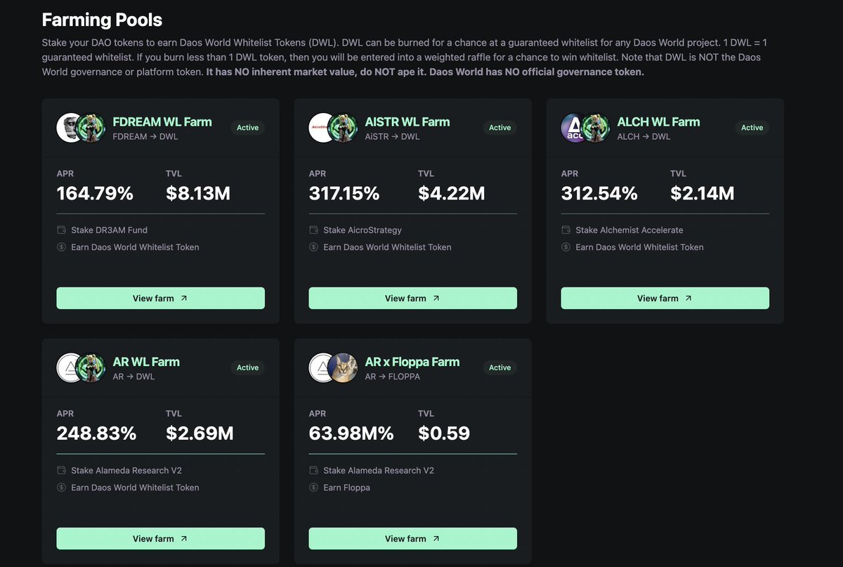 Introducing <a href="/daosdotworld/">daos.world 🌎</a>

🔥 DAO World: Your Gateway to Decentralized Hedge Funds on Base Chain!

DAO World is revolutionizing investment management by enabling anyone to launch trustless, transparent DAO hedge funds. With over 200 ETH raised across four trailblazing DAOs, this