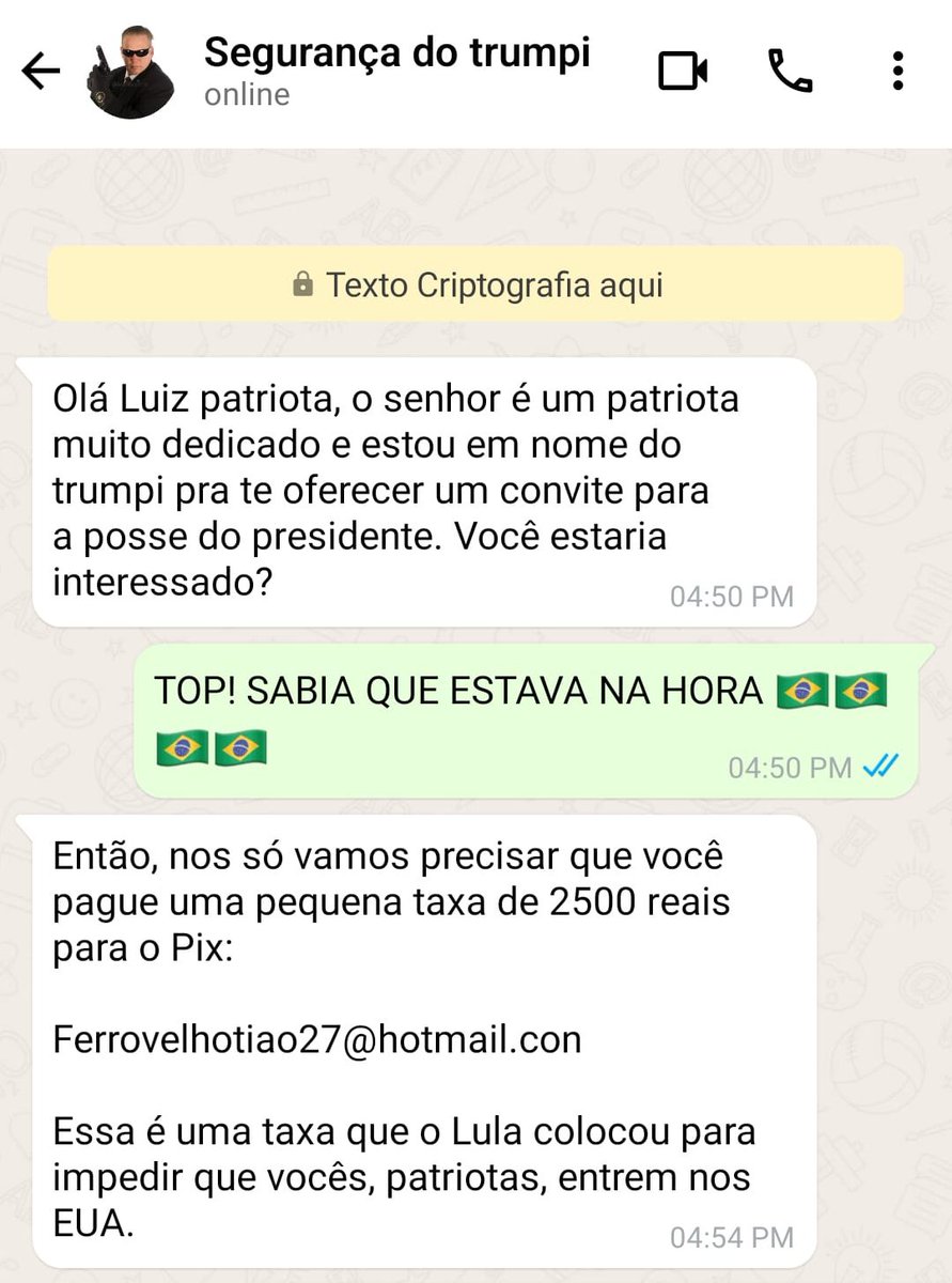 LUIZPATRIOTA39's tweet image. EU ESTAVA GUARDANDO SEGREDO! MAS SEMANA PASSADA O PESSOAL DA SIA ENTROU EM CONTATO COMIGO PRA ME DAR O CONVITE DA POSSE DO TRUMP! 

AINDA NÃO CHEGOU, MAS TENHO CERTEZA QUE É POR CAUSA DOS FERIADOS! O CORREIO NÃO FUNCIONA 🇱🇷

CHUPA ESQUERDISTAS!!! 😎😎😎