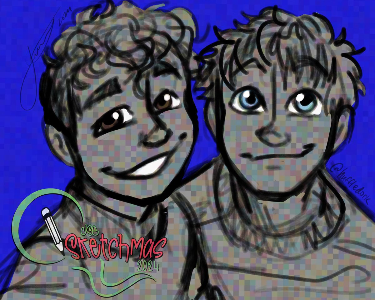 huffle_dork's tweet photo. I’m so behind on posting Sketchmas stuff so imma make a thread HGHBJ 
Thank you @andaboop1 @ainara_trindel and @azaza_ftw for donating!! https://t.co/iashS8dGV4