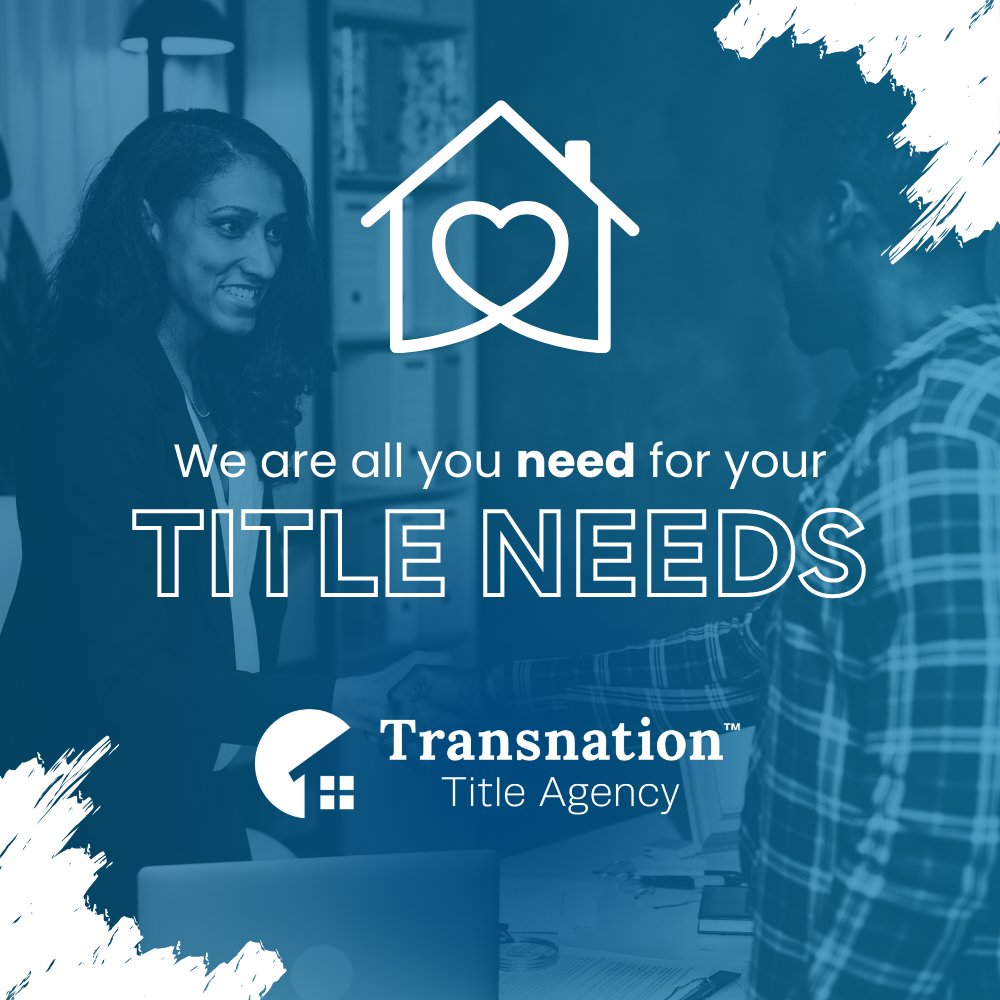 TransnationT's tweet image. As an independent title company, we enjoy the flexibility to work with multiple underwriters, giving us the power to tailor solutions that work for you. Learn more at transnationtitle.com.

#RealEstate #TitleInsurance #FlexibleSolutions #TransnationTitle