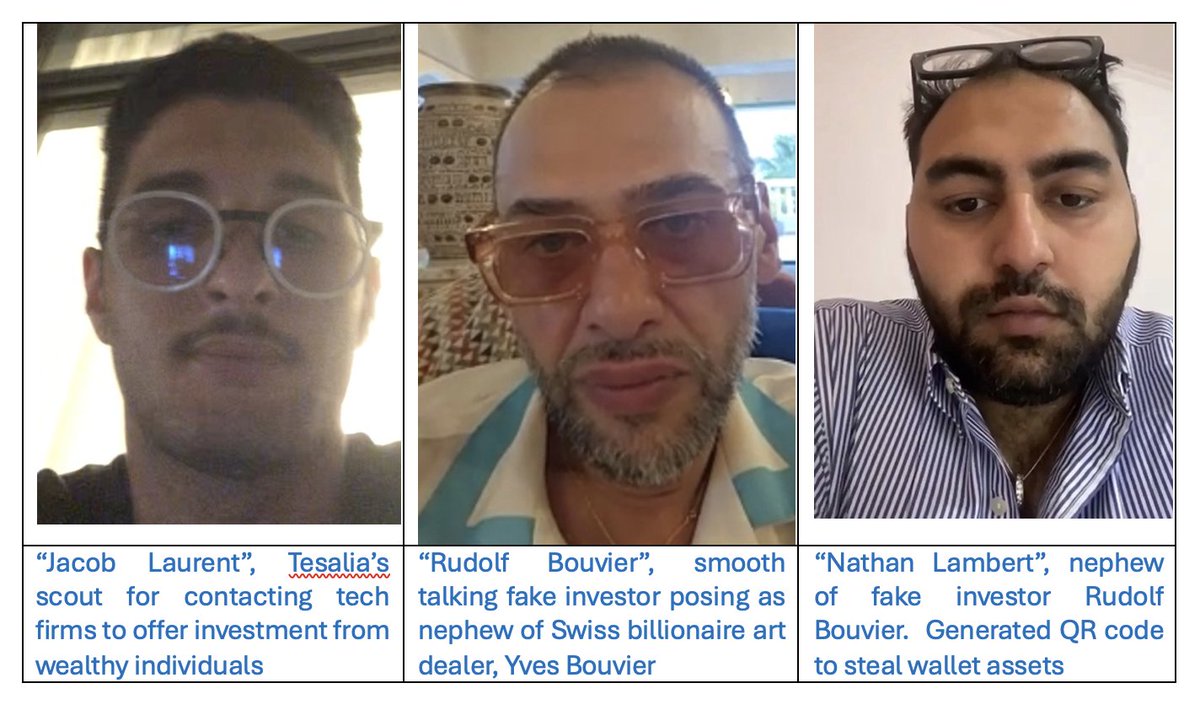 DVeidlinger's tweet photo. @CryptoAwaz
This is a gang targeting startups as fake investors to steal crypto assets from a wallet set up as proof of funds. (Please review and distribute!) https://t.co/7XSHon8b02