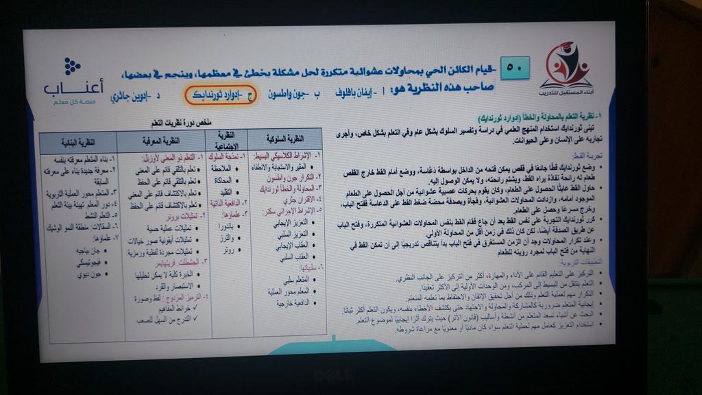 MMazrao's tweet image. 🌳على منصة أعناب🌳
نشرح  ١٧معيارا في ٢٨محاضرة 
في دورتنا:
فيديوهات مسجلة+محاضرات مباشرة +ملزمة ملخصات+ملزمة أسئلة تجميعات+اختبارات إليكترونية.

نسأل الله التوفيق لمتدربينا🤲
 
@AmalQhtani
@aanaabcom
#كفايات_إسلامي

من محاضرة تدريس العلوم الشرعية 
        🔑نظريات التعلم🔑