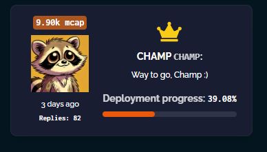 algoschamp's tweet image. Look at how proud he is.  Way to go, $CHAMP. 
$ALGO @rug_ninja  #WeAreChamp