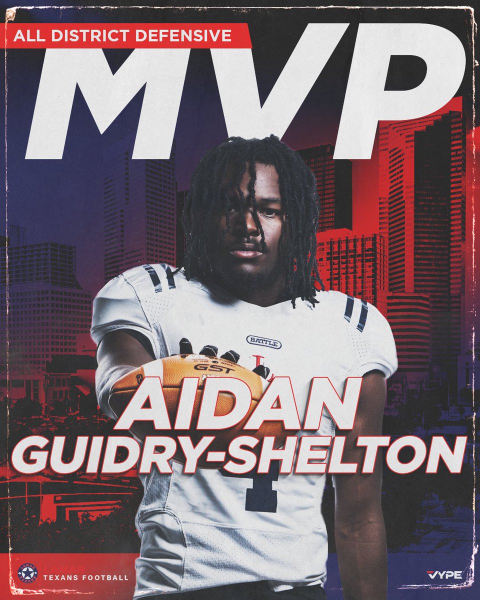 District 18-6A 1st Team Defense
Nickel: Aidan Guidry-Shelton <a href="/aidanguidry_/">Aidan Guidry-Shelton</a> 
DB: Robert McFarland <a href="/Rob_McFarland1/">Robert McFarland</a> 
DB: Prince Washington <a href="/pwashington01/">Prince Washington</a>