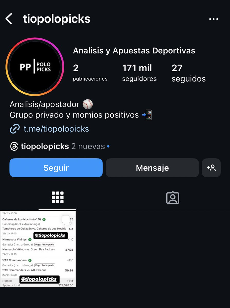 SOBRINOS AYÚDENME REPORTANDO ESTA CUENTA QUE SE ESTÁ HACIENDO PASAR POR MI EN INSTAGRAM🔔🚨

El usuario es @ tiopolopicks en INSTAGRAM

Siempre hay alguien queriendo estafar. 

PON AQUÍ TU CAPTURA QUE YA LO REPORTASTE Y HABRÁ RECOMPENSA CON SORTEO, GRACIAS POR APOYARME ⬇️