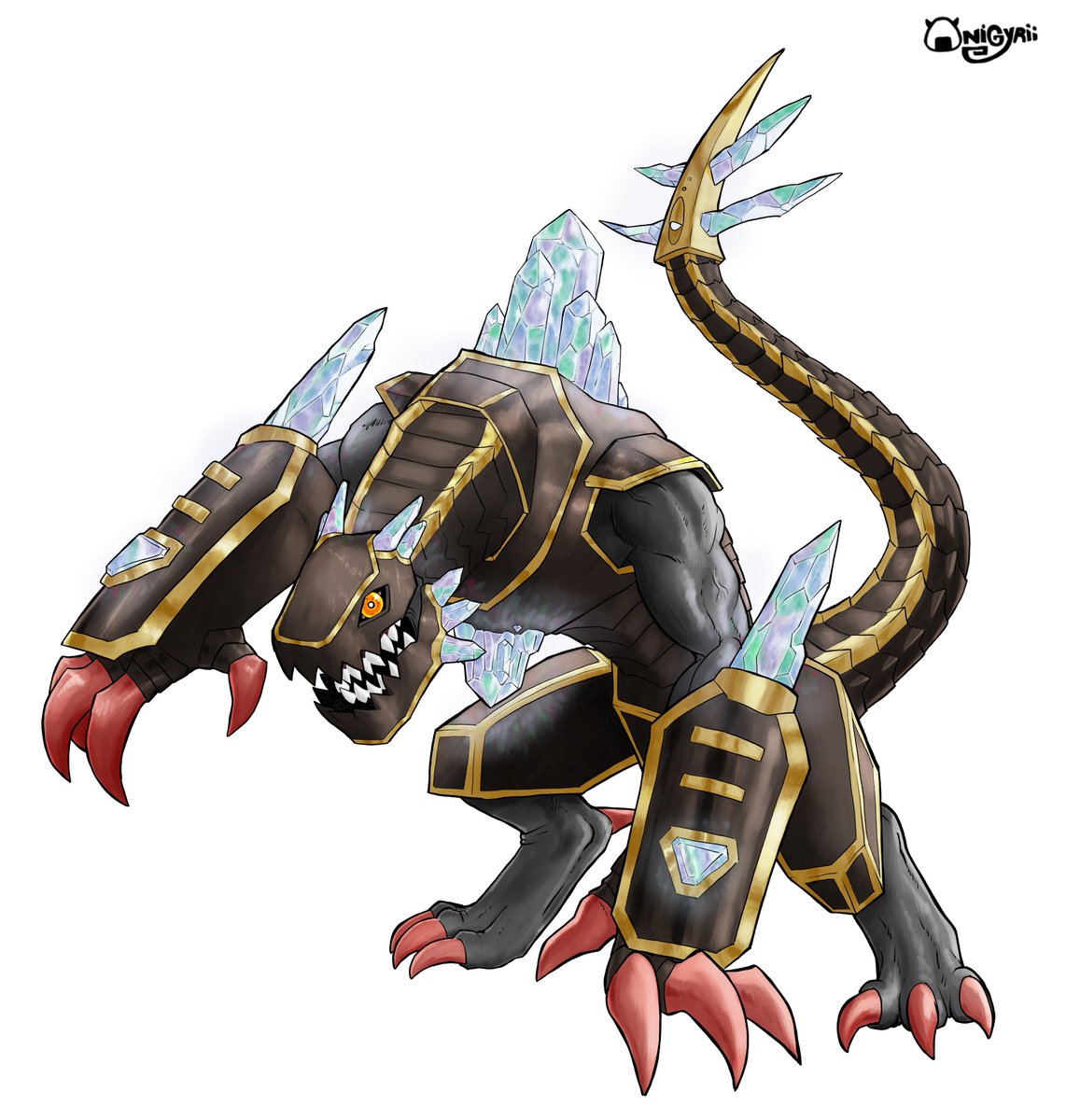 commission for <a href="/LevitoLovesArt/">Yellow Hate Lemon</a> of his OCs! thank you very much! #デジモン #Digimon #digimonoc #anime