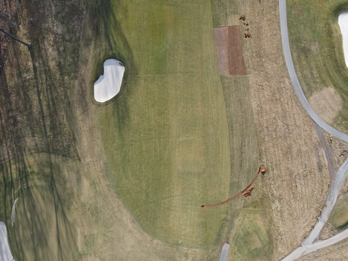 Took advantage of the nice day to take the drone out  to show what our crew has been working on this offseason