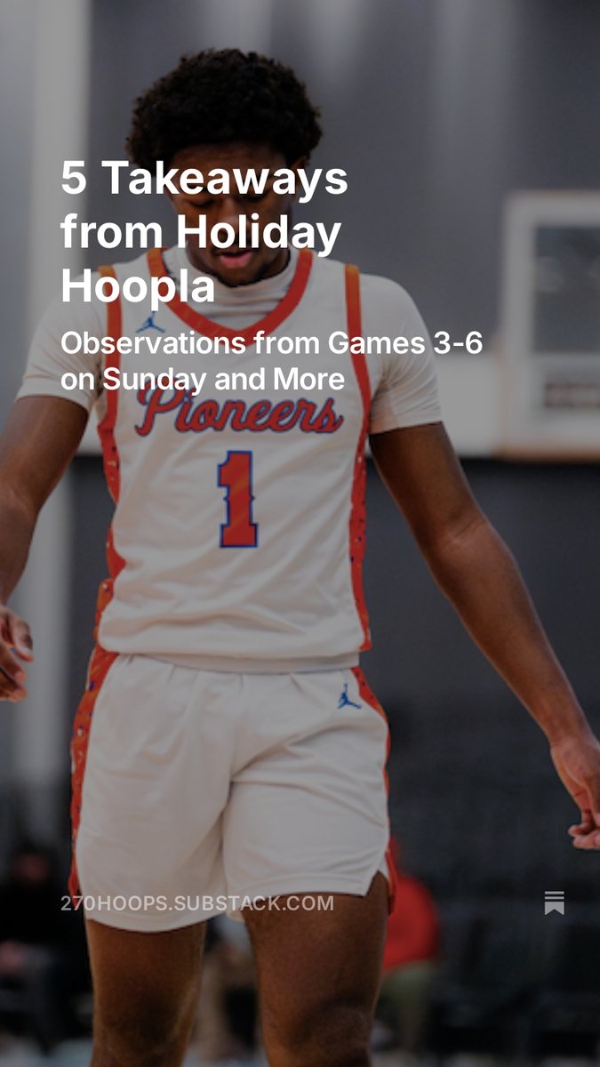 270 Hoops 🏀 (@270hoops) on Twitter photo 5 Takeaways from Holiday Hoopla:
Check out <a href="/gglasser23/">Greg Glasser</a> observations from the games that featured Hilliard Bradley, Delaware Hayes, Reynoldsburg and Olentangy Orange on Sunday and More
open.substack.com/pub/270hoops/p… 5 Takeaways from Holiday Hoopla:
Check out <a href="/gglasser23/">Greg Glasser</a> observations from the games that featured Hilliard Bradley, Delaware Hayes, Reynoldsburg and Olentangy Orange on Sunday and More
open.substack.com/pub/270hoops/p…