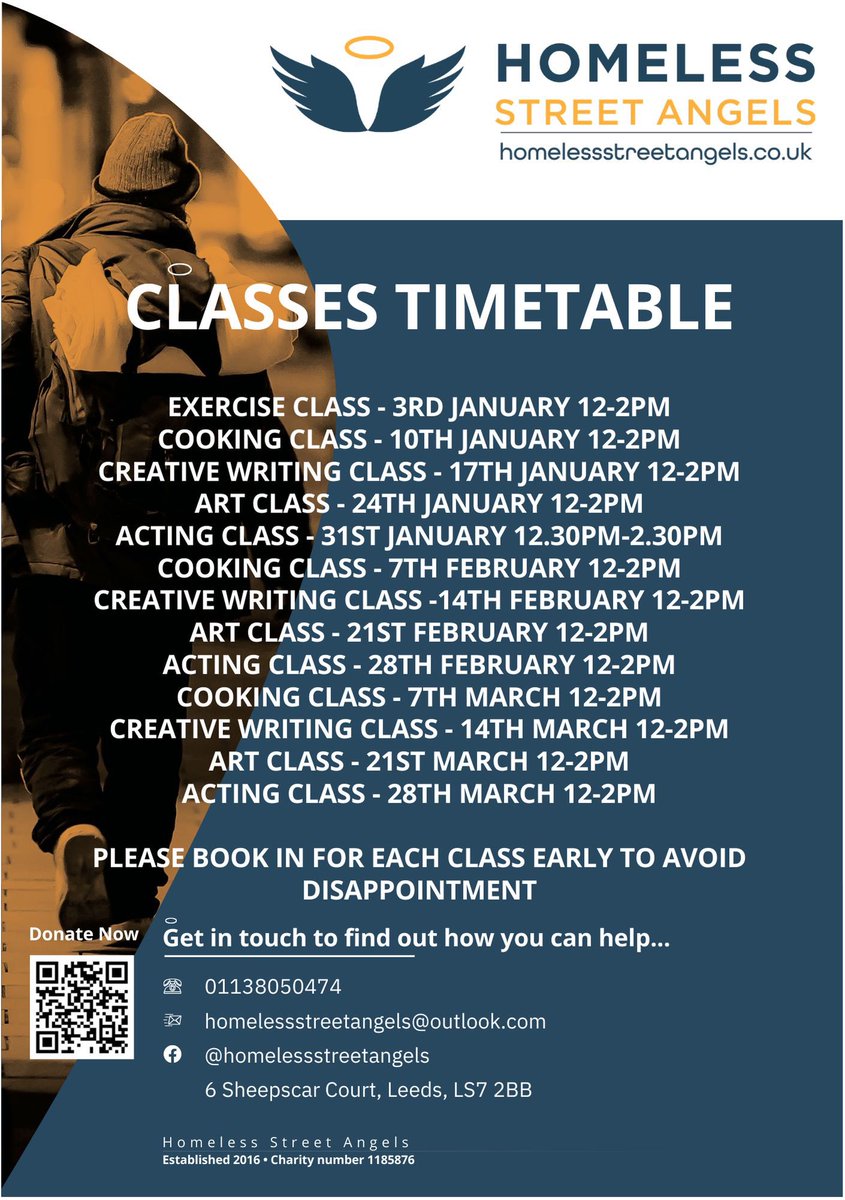 Homeless Street Angels (@leedsangels) on Twitter photo We brought you the dentists now we are bringing Celebrity classes for our service users at Abi House beginning 3rd January sooo excited😇 <a href="/TeamBeaconTLA/">BeaconSeniorLeader</a> <a href="/TLA_BeaconISEs/">Beacon ISE Manager</a> <a href="/SimonHodgsonLCC/">🔳Simon Hodgson🔳</a> <a href="/davepatersonupa/">Dave Paterson (upa)</a> We brought you the dentists now we are bringing Celebrity classes for our service users at Abi House beginning 3rd January sooo excited😇 <a href="/TeamBeaconTLA/">BeaconSeniorLeader</a> <a href="/TLA_BeaconISEs/">Beacon ISE Manager</a> <a href="/SimonHodgsonLCC/">🔳Simon Hodgson🔳</a> <a href="/davepatersonupa/">Dave Paterson (upa)</a>