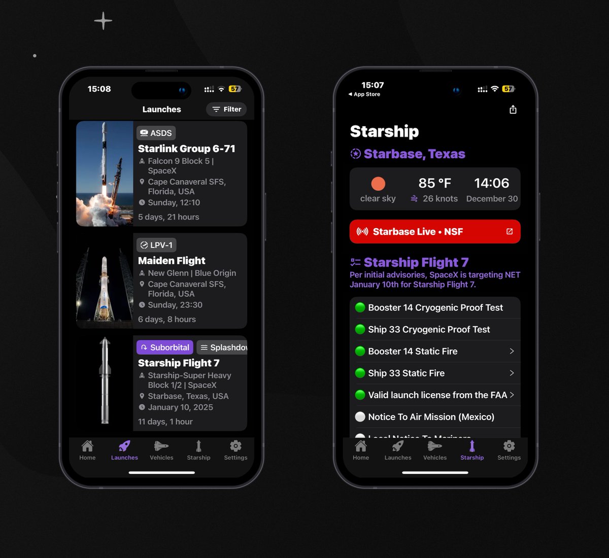 Next Spaceflight — clean app for tracking launches.

apps.apple.com/us/app/next-sp…

Starship Flight 7 + New Glenn upcoming!

<a href="/nextspaceflight/">Next Spaceflight</a>