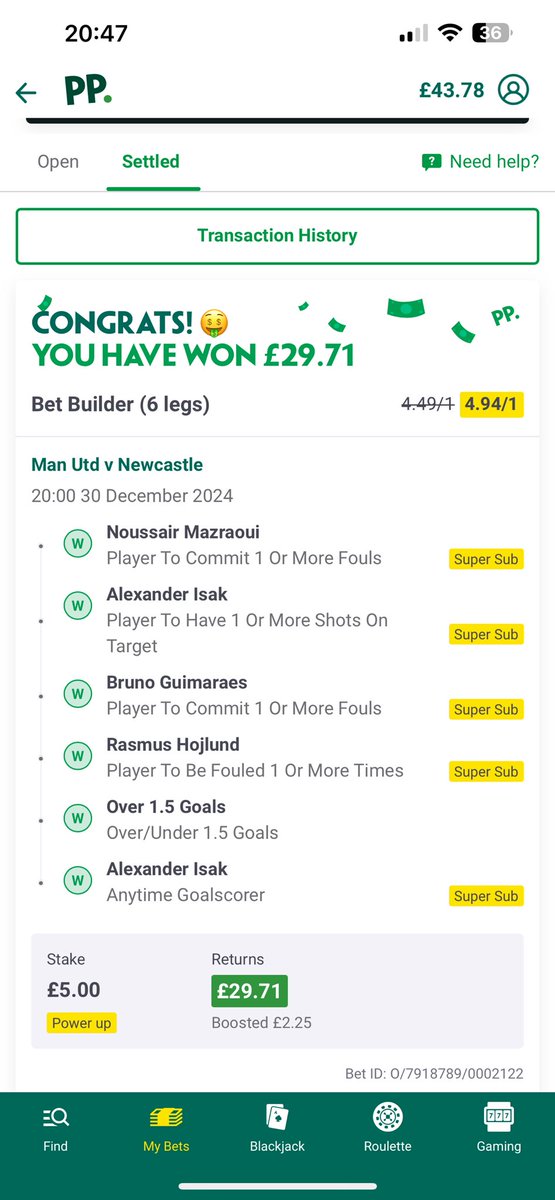ananxiousblonde's tweet photo. @AndyRobsonTips Thanks for the research Andy! Nice little win before half time! 👍🏼 https://t.co/Owf43NhUgX