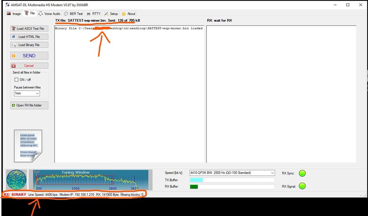 MolonLabeVC's tweet image. $BTC Tech Nerd Army ! 

#Bitaxe esp-miner.bin v2.4.2  broadcast via decentralised SAT coms ! 

wont be wining any latency or bandwidth contests at 2500bps .... but you know what ; NO ISP can take away my communication freedom! 

R&amp;amp;D continues ....