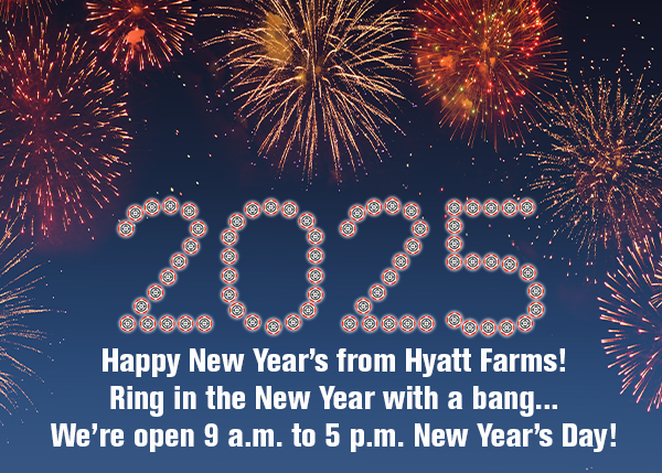 Our outdoor range is open all week, including New Year's Day! Ring in 2025 at Hyatt Farms.