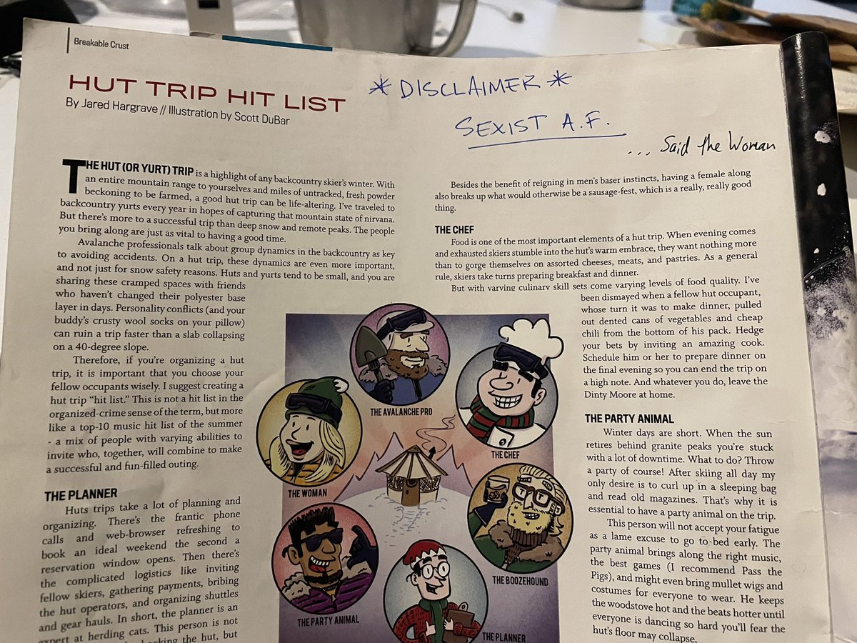 Found an old <a href="/AscentSnow/">Ascent Backcountry</a> magazine in the Steam Mill Yurt. Cracked up to see my work being “appreciated.”