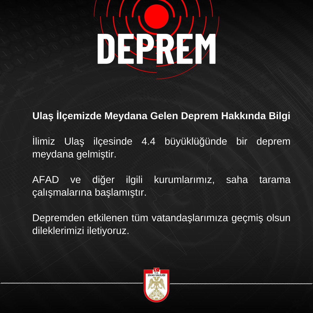 sivasvaliligi's tweet photo. Geçmiş Olsun #Sivas https://t.co/8fGq7ndhmA