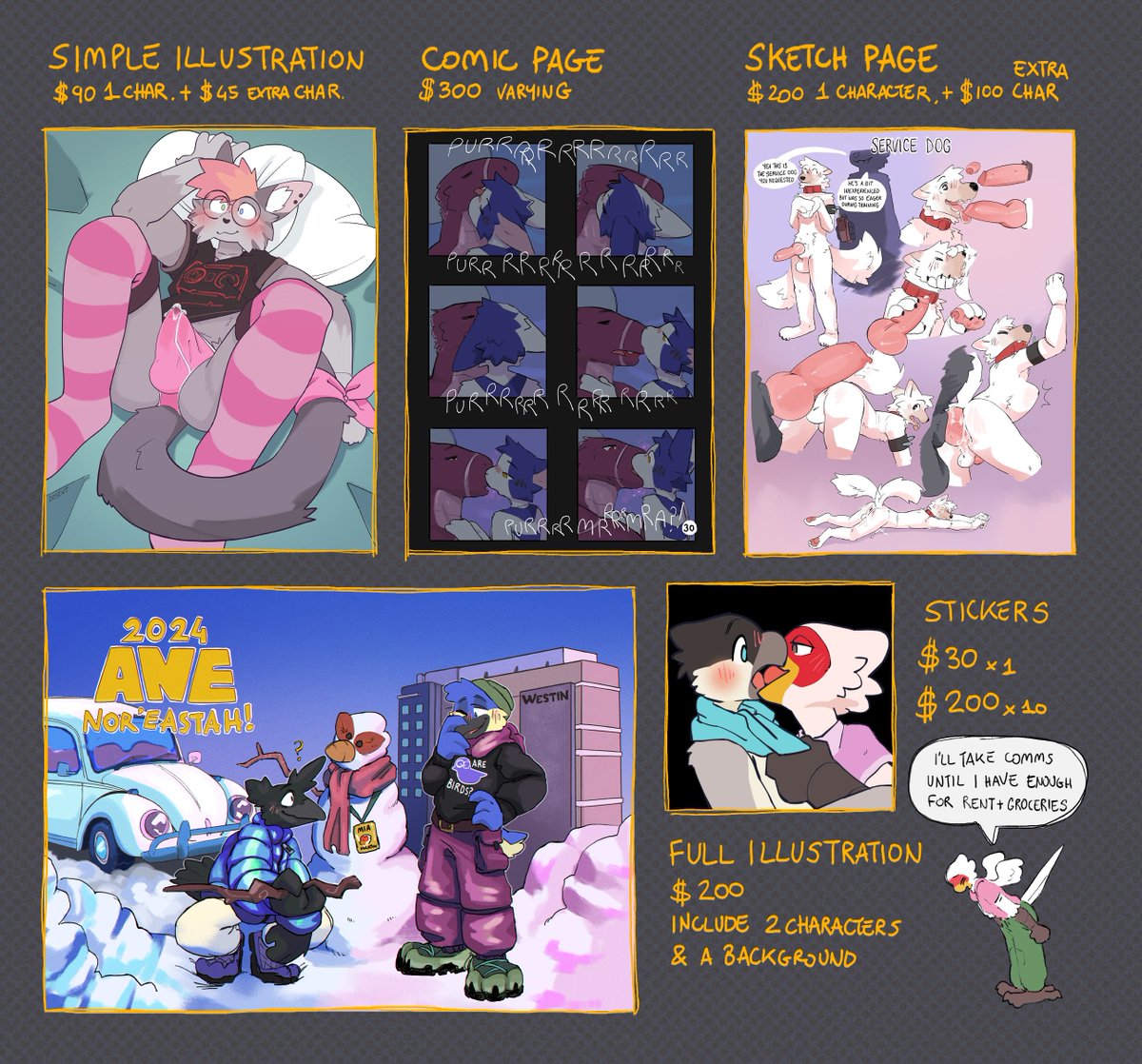 I'm opening for commissions, I'll take just as many as i need to start the year-
Fill the doc to queue up!! 
It would help me a ton rn that I'm settling in the USA docs.google.com/forms/d/18Lm3u…
