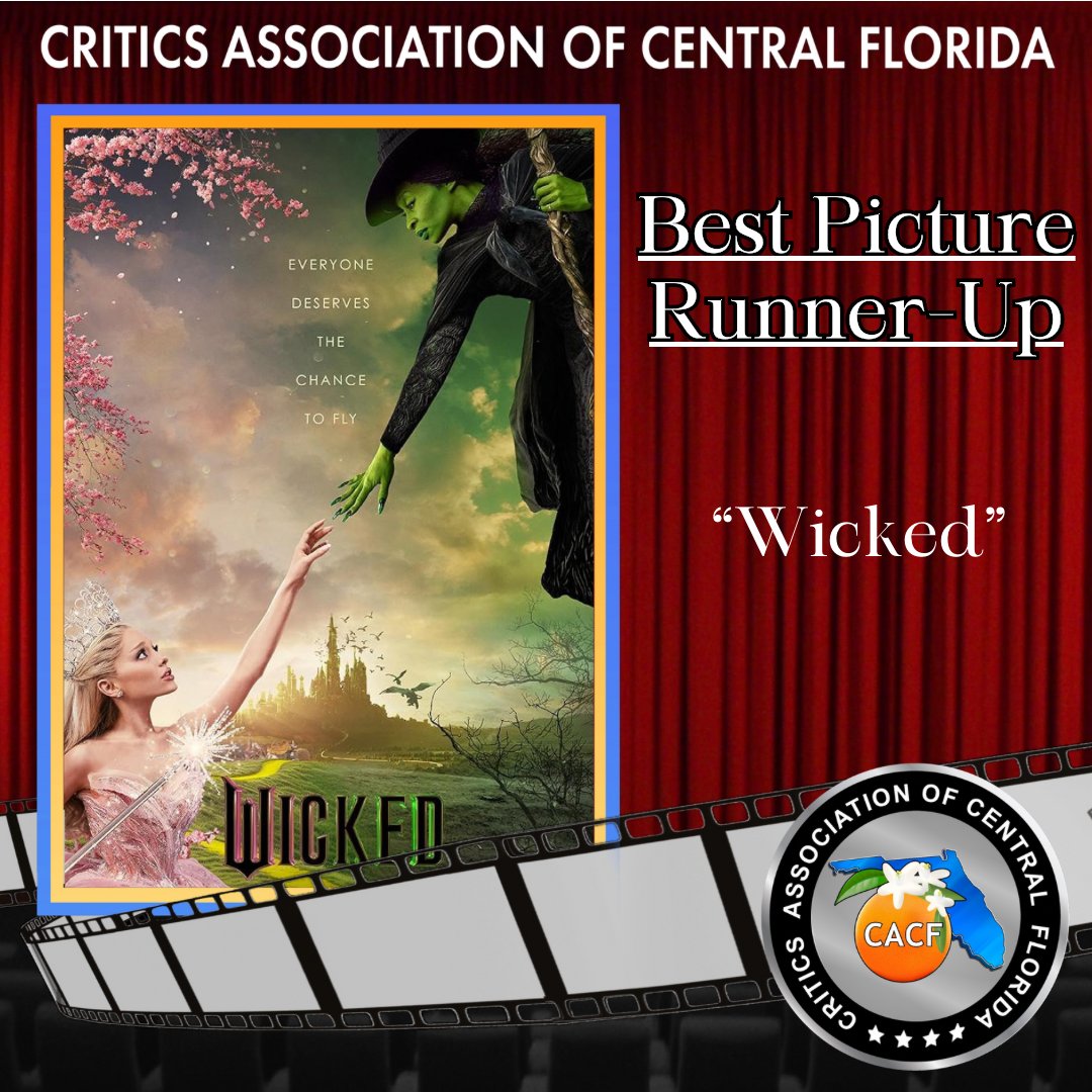 CACF_Critics's tweet photo. Best Picture Runner-up: Wicked
@UniversalPics @wickedmovie #WickedMovie #CACF2024 https://t.co/fmaWJsyvQC