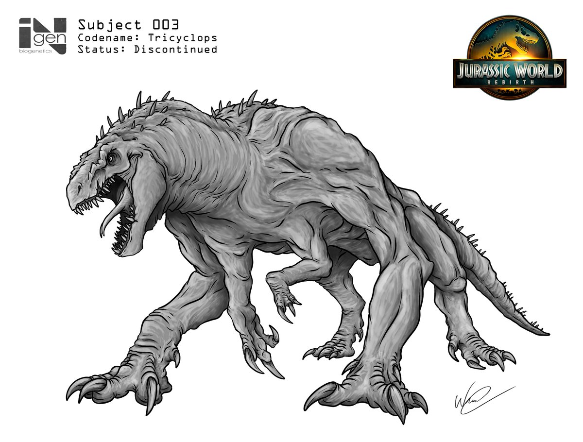 Minha segunda versão para o possível design do dino mutante de #JurassicWorldRebirth dessa vez mais bem trabalhada e detalhada.

#JurassicPark #JurassicWorld #dinosaurs #Dinosaurart #DigitalArt #creatureart #monster #ingen #JurassicWorldChaosTheory