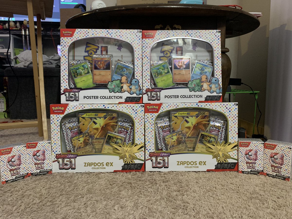 BigShiso's tweet photo. I found 151 in the Wild!! Target Restock! Limit was 2 per day. Was sold out by noon. Crazy! 

NYE Rip Stream! 430 CST 

https://t.co/1PYbSKRUFq 

Can we pull the Mander!?

#pokemon #pokemontcg #pokemon151 #151 #targetfind https://t.co/wkpqcy79wf