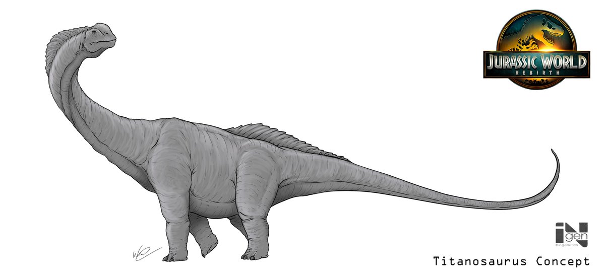 Minha versão do visual especulativo do #Titanosaurus de #JurassicWorldRebirth , baseado em outras fanarts e referências já divulgadas.

#JurassicPark #JurassicWorld #dinosaurs #Dinosaurart #DigitalArt #creatureart #monster #ingen #JurassicWorldChaosTheory