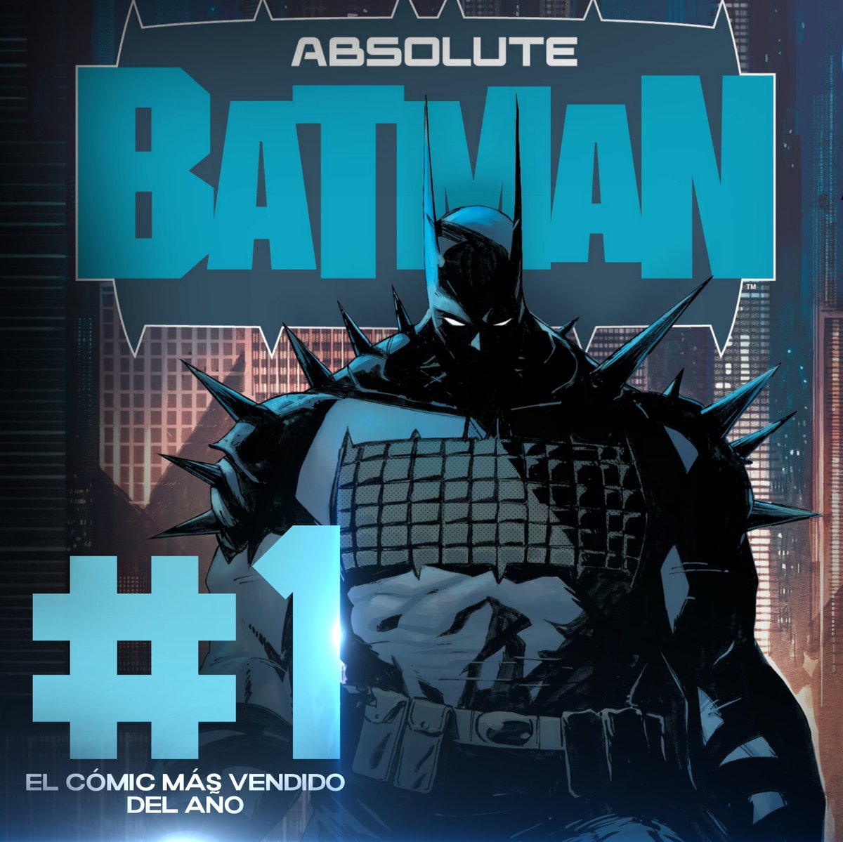 DCUmx's tweet photo. 🦇 'Absolute Batman #1' fue el cómic más vendido de 2024. Y además, 4 de los Top5 más vendidos fueron de DC:

1.º - Absolute Batman #1

2.º - Ultimate Spider-man #1

3.º - Absolute Superman #1

4.º - Absolute Batman #2

5.º - Absolute Wonder Woman #1 https://t.co/fIz3I4nCRc