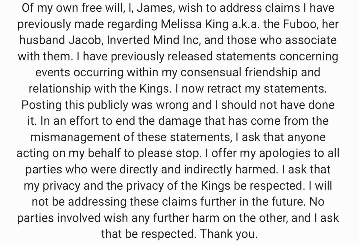 ceoofcallouts_'s tweet photo. The way that not even the word formatting is the same between these screenshots. This was very obviously forced through the courts. 

I hope everybody that sees this and thinks this is an admission that everything was a lie gets made fun of as they deserve. 💀 https://t.co/b8FwoNqRkm