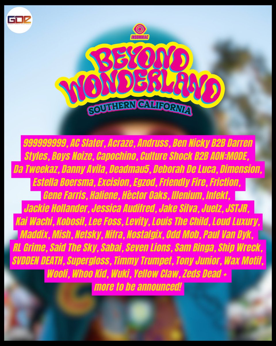 GlobalDanceGDE's tweet image. 🚨MAJOR NEWS - The Beyond Wonderland 2025 Lineup has been partially revealed via the mystery card game.

Who are YOU most excited for? Talk to us! 🐛🎩✨

Tickets back ON SALE soon ►bit.ly/BeyondWonderla…