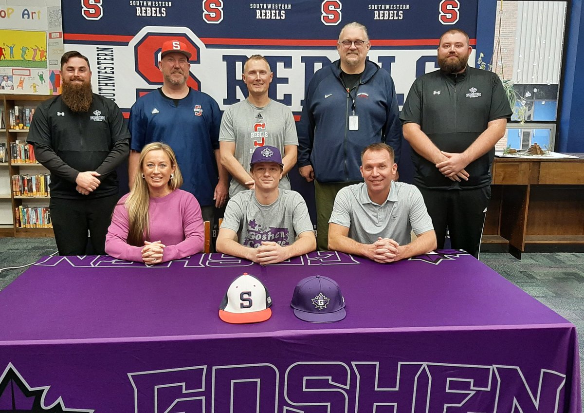 CampbellSports's tweet photo. Southwestern's Barron Welsh and Adam Traylor have signed to play baseball at Goshen College. Congrats!! https://t.co/bA2ScUbr46