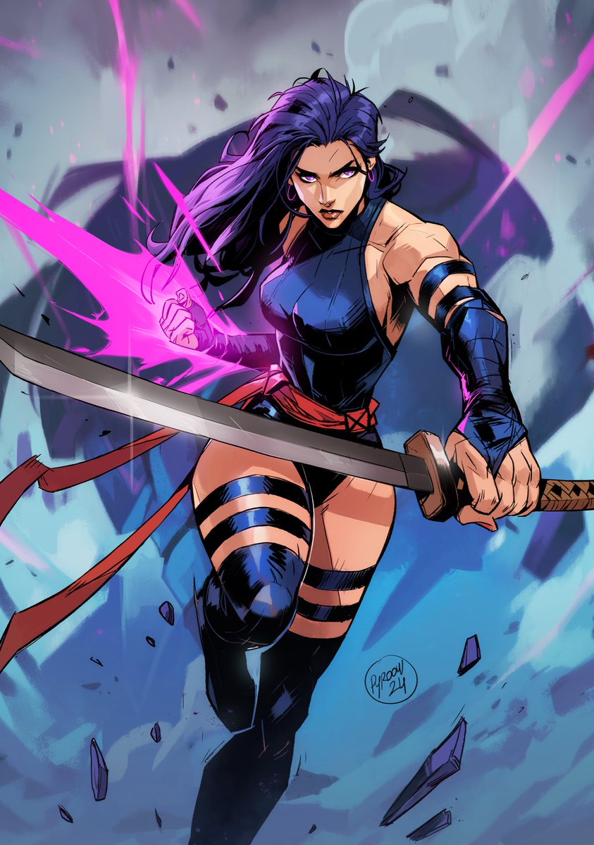 Psylocke variant with BG #xmen #Psylocke #sentinel