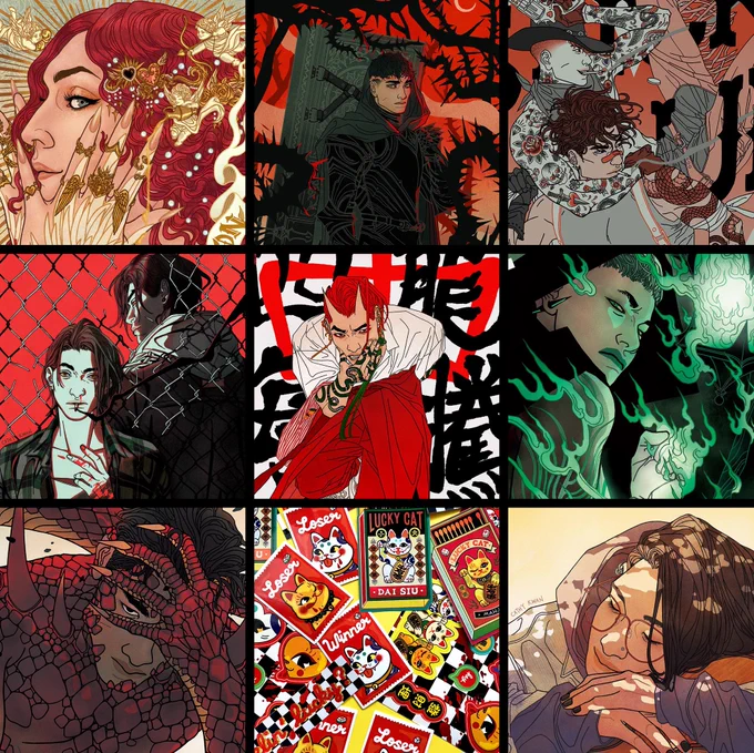 ❤️‍🔥2024❤️‍🔥 Thankful that I got to do some really cool projects this year &amp; I opened my Online Shop! I learned new skills with stickers, washi &amp; riso too!! Excited for next year!! 🫶 