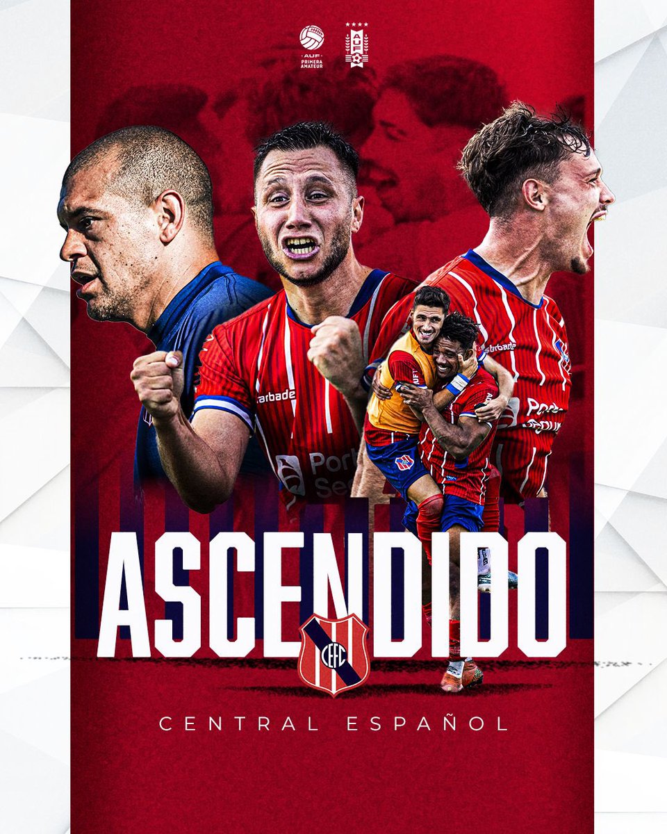 🔝 ¡𝗔𝗦𝗖𝗘𝗡𝗗𝗜𝗗𝗢!

Central Español obtuvo el ascenso a la <a href="/SegundaAUF/">Segunda División Profesional</a>.

¡Felicitaciones, Palermitano! 🔴🔵

#PrimeraAmateur